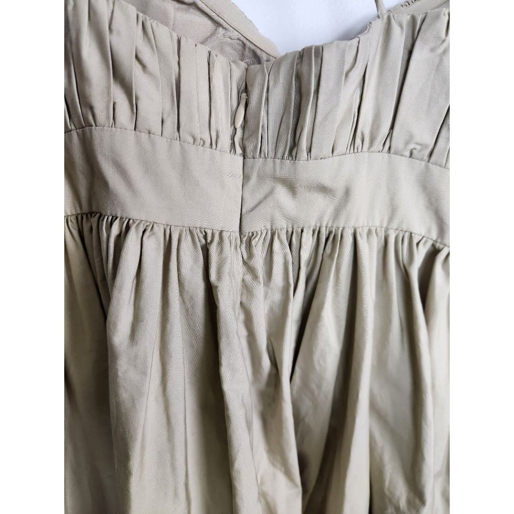 ASOS Design Women's Sz. 4 Cotton Structured Midi Dress Corset Detail Stone NWT - Picture 9 of 10